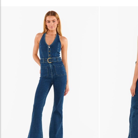 Show Me Your MuMu Blue Denim Jumpsuit - Picture 10 of 10